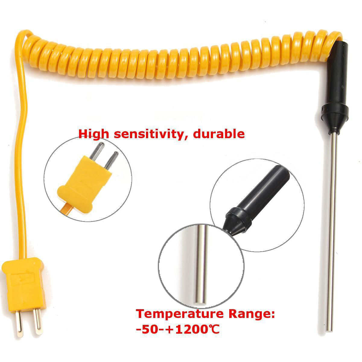 Certified Handheld Thermocouple PT100K Type Temperature Sensorem Flexibile Thermocouple Mensuræ Probe