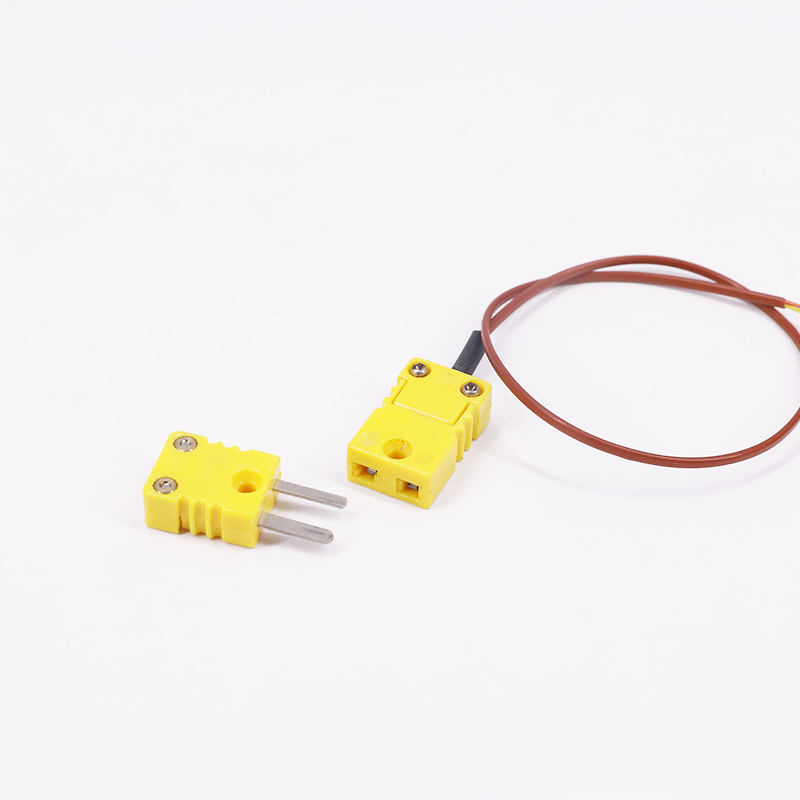 Brown PTFE vaginatus temperatus mensurae 2-filum thermocouple extensio funis cum obturaculum thermocouple directi contactus K-type sensorem