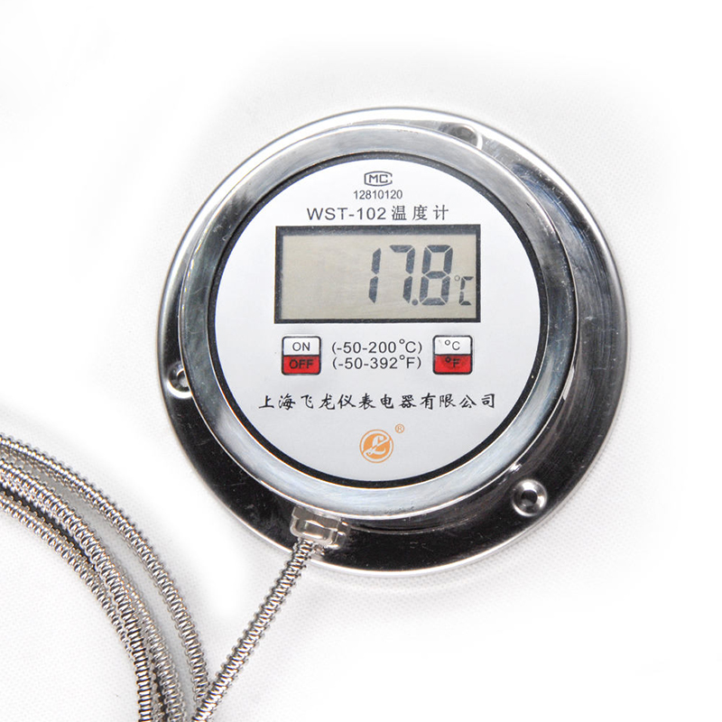 High-Precision Digital Display Thermometer Radial K-Type Pt100 Thermometrum Steel Flexible Hose Digital Thermometer