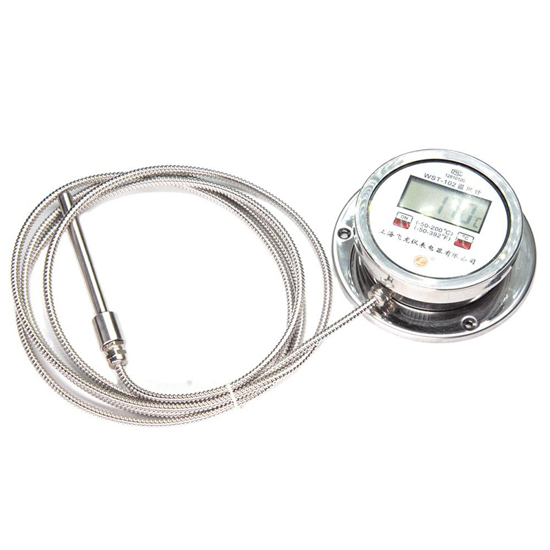 High-Precision Digital Display Thermometer Radial K-Type Pt100 Thermometrum Steel Flexible Hose Digital Thermometer