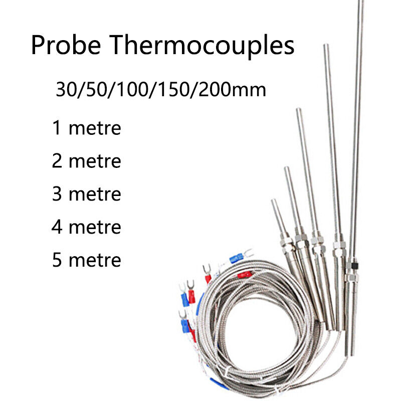 Acus armatae thermocouple flexibile, Typus K, 2-filum, summus temperatus, summus subtilis thermocoupulus cum sensore extenso PT100 RTD