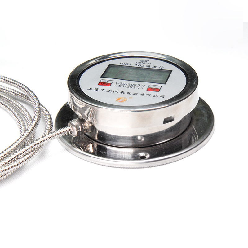 High-Precision Digital Display Thermometer Radial K-Type Pt100 Thermometrum Steel Flexible Hose Digital Thermometer